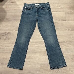 MOTHER The Insider Ankle Cropped Denim Jeans